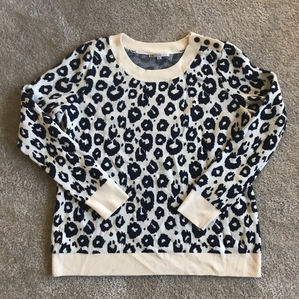 Cheetah print angora sweater