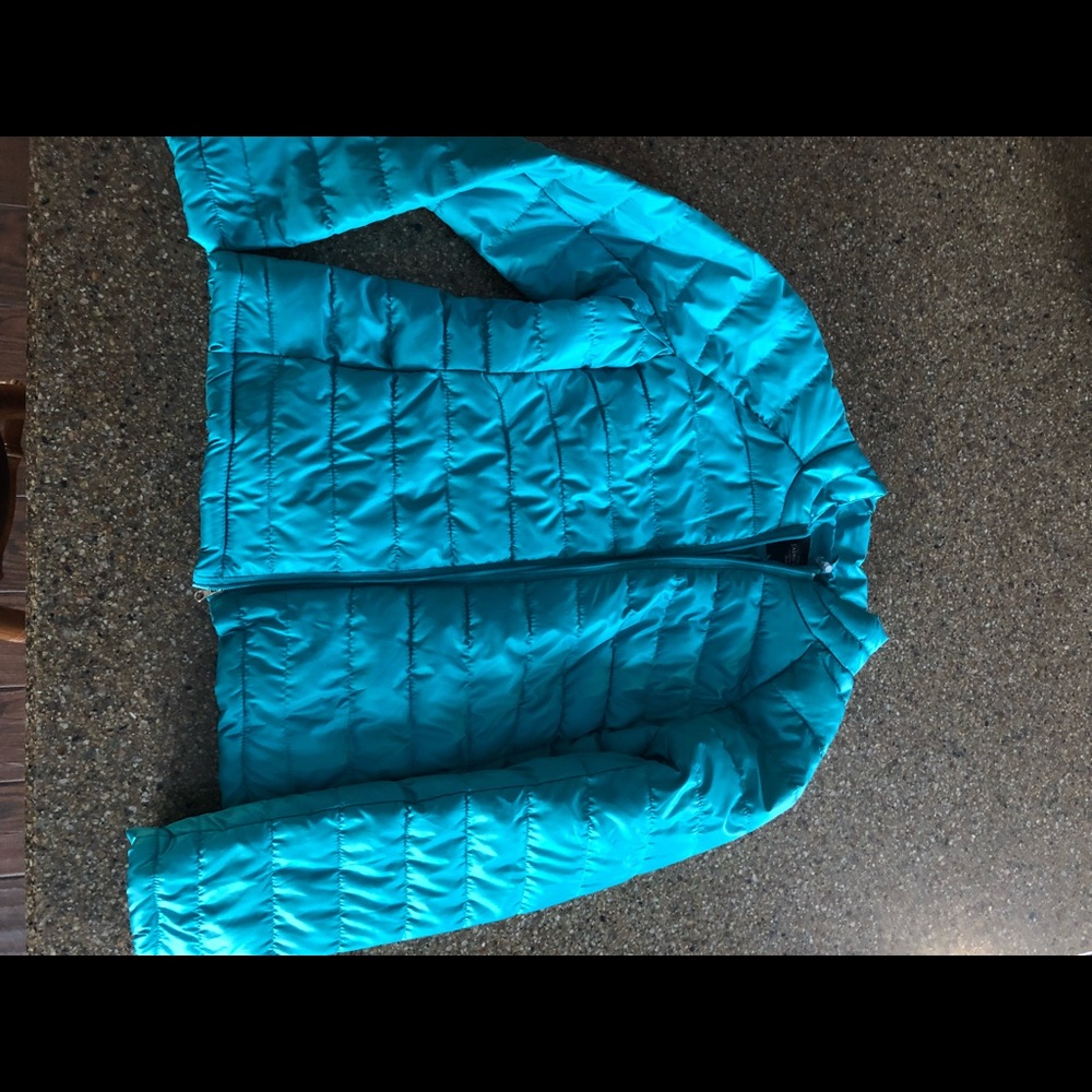 Girls Faded Glory Teal Puffer Coat