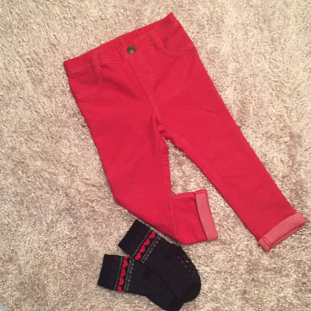 Old Navy cuffed jeggings, 18-24M. Like New!