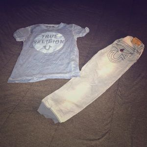 True Religion boys shirt and jeans joggers