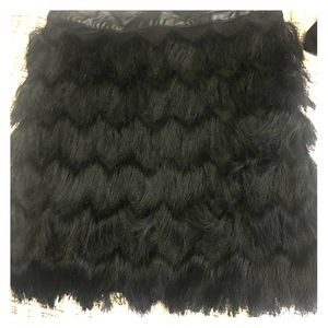 Mini fringe skirt