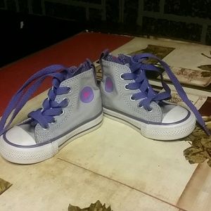 Converse Baby Sneakers Grey/Purple size 4