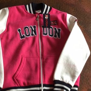 NWT! Girls London Bomber Jacket. Size 11/12.