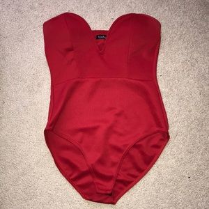 Red bodysuit