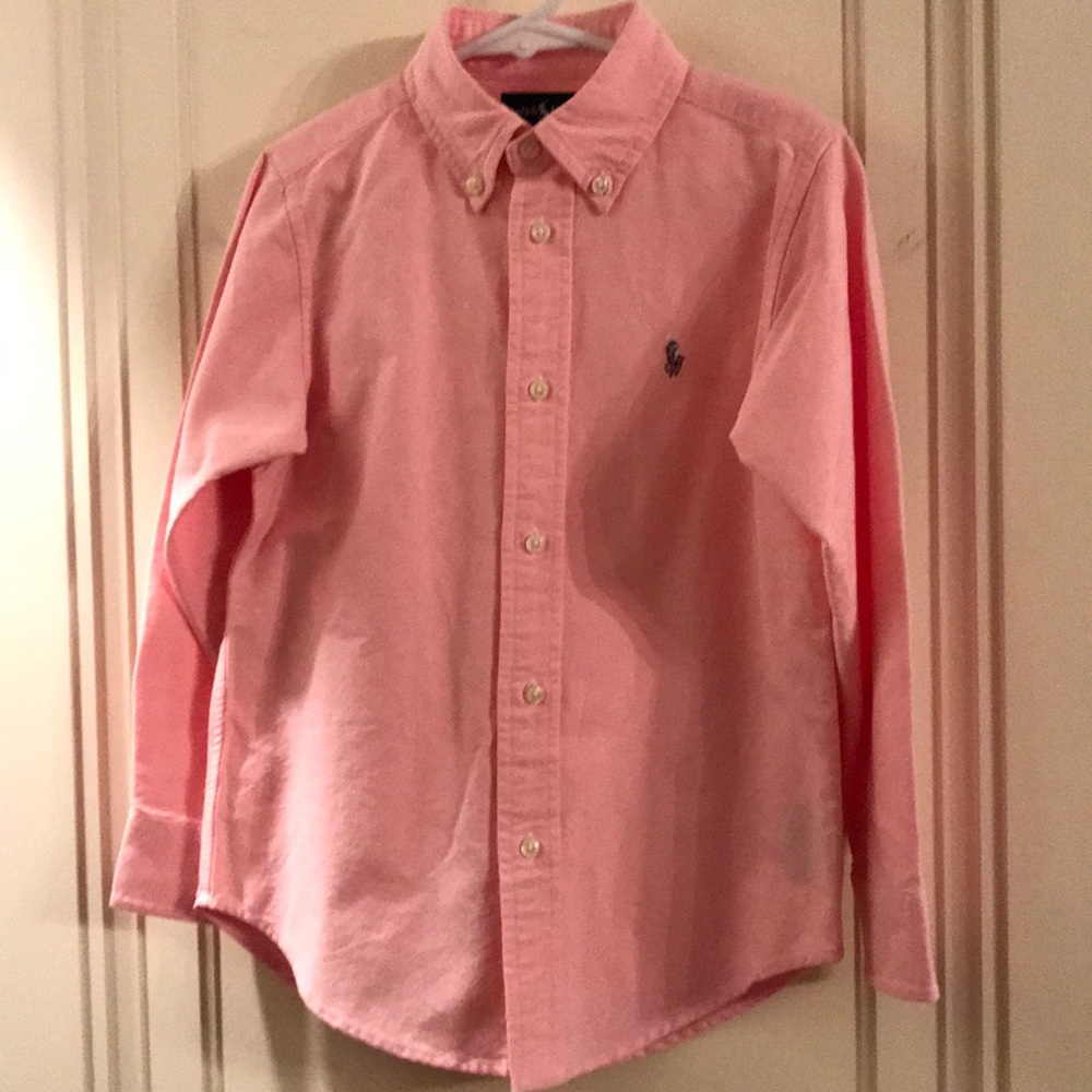 Ralph Lauren Boys Size 5 Pink Oxford Shirt