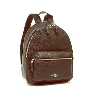 Coach Mini Charlie Backpack in Pebble Black