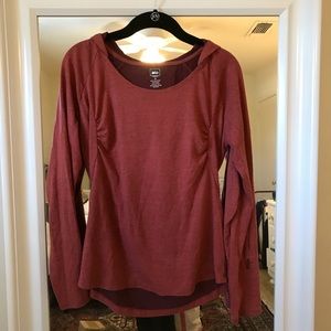 REI burnt orange hoodie pullover