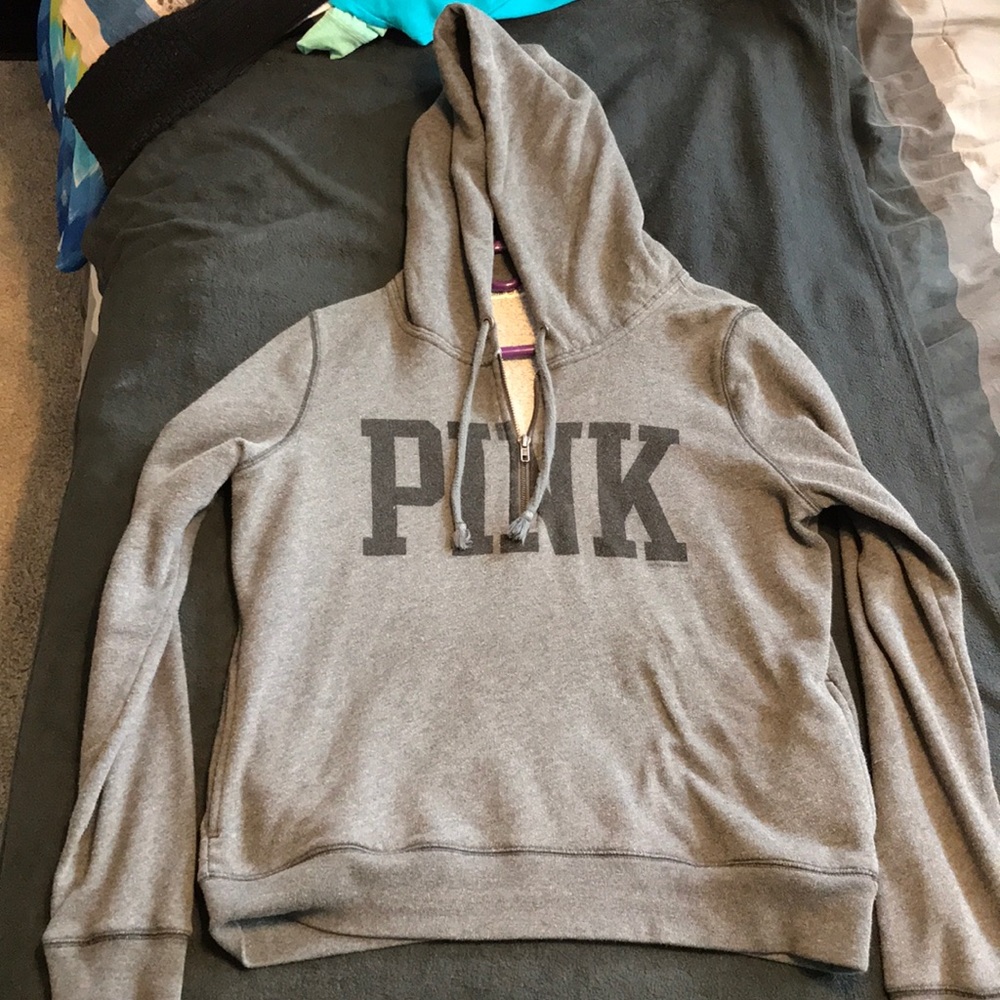 PINK 1/4 zip hoodie