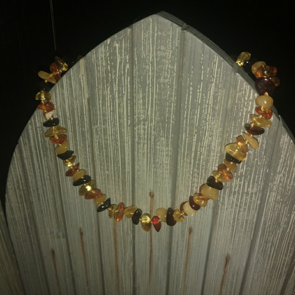 Genuine Raw Baltic Amber Teething Necklace