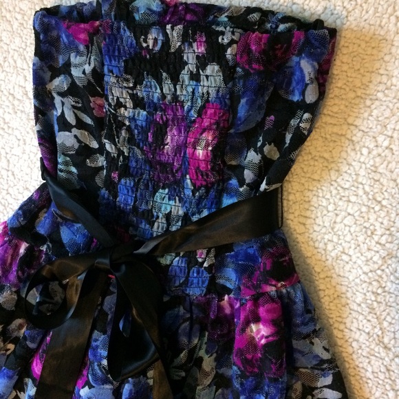 sale As u wish size 1 floral print strapless dress - Picture 4 of 8