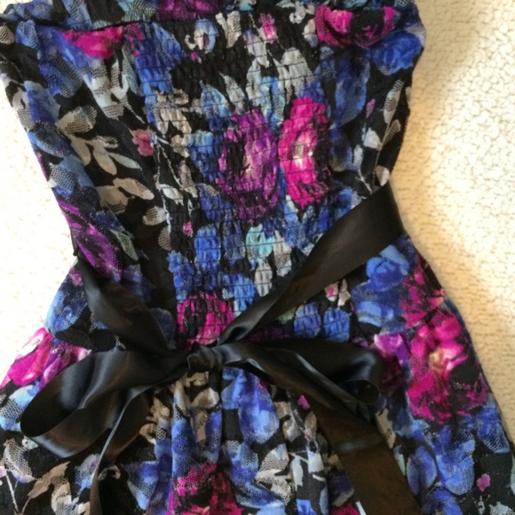 sale As u wish size 1 floral print strapless dress - Picture 5 of 8