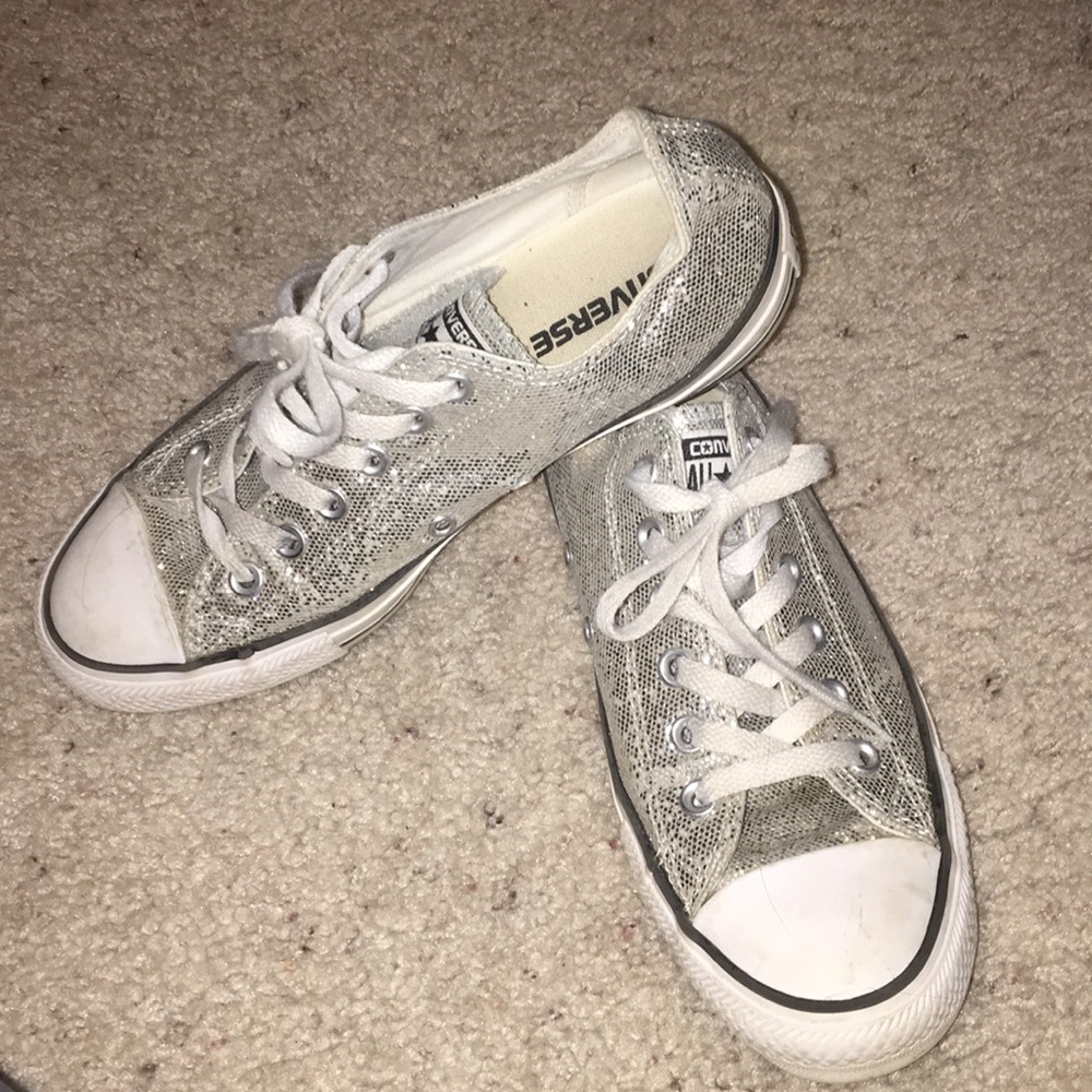 Silver converse *today only*