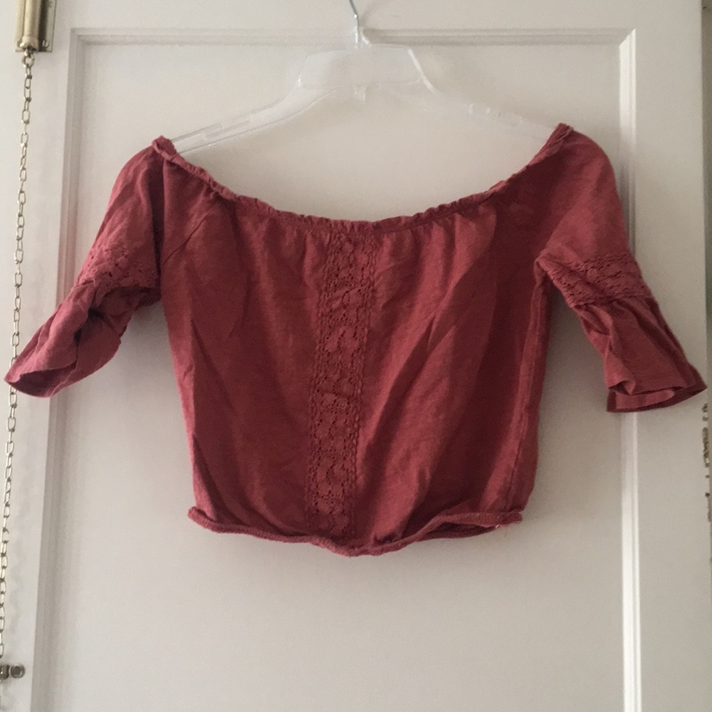 Off the shoulder crop top