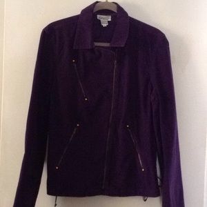 Corduroy Zip front Jacket w. Gem Accent NWOT