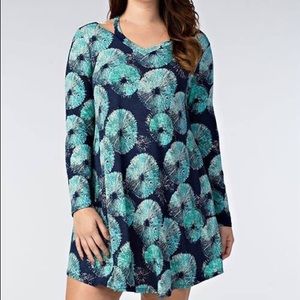 Plus size navy cut out dress