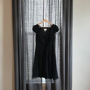 J. Crew black silk bridesmaids dress