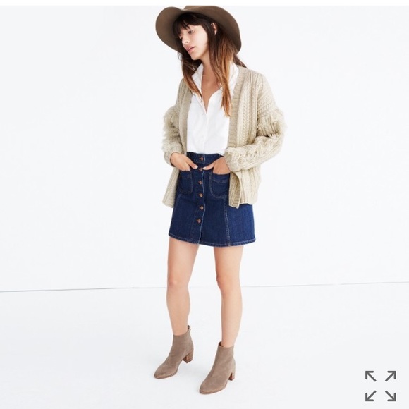 Cable knit fringe cardigan sweater xxs fits xxs-s - Picture 3 of 4