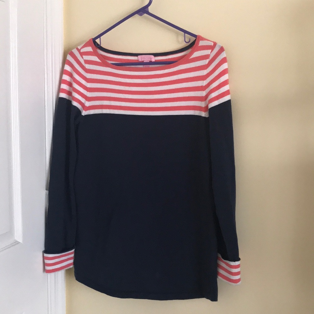 Size Large Lilly Pulitzer Sweater- navy/pink