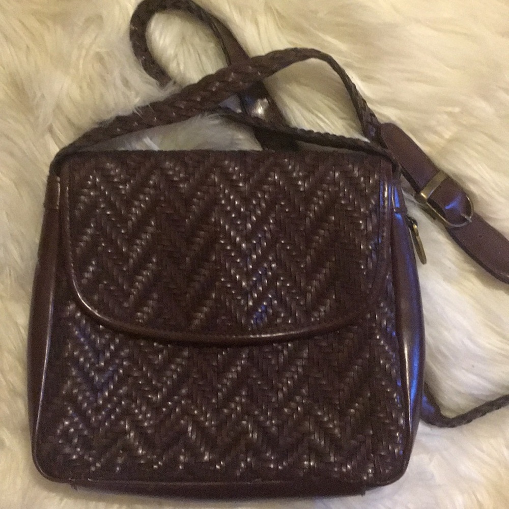 Liz Claiborne Brown Woven Purse