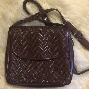 Liz Claiborne Brown Woven Purse