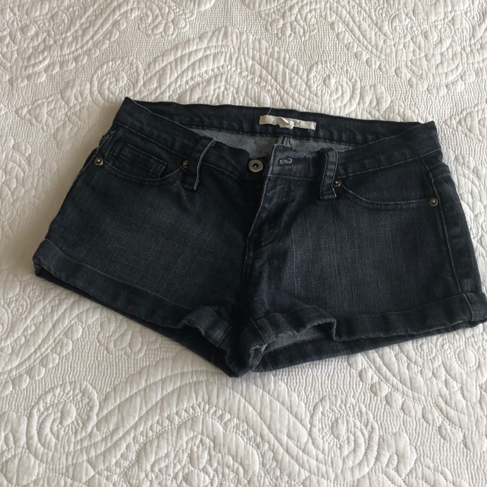 Dark denim shorts