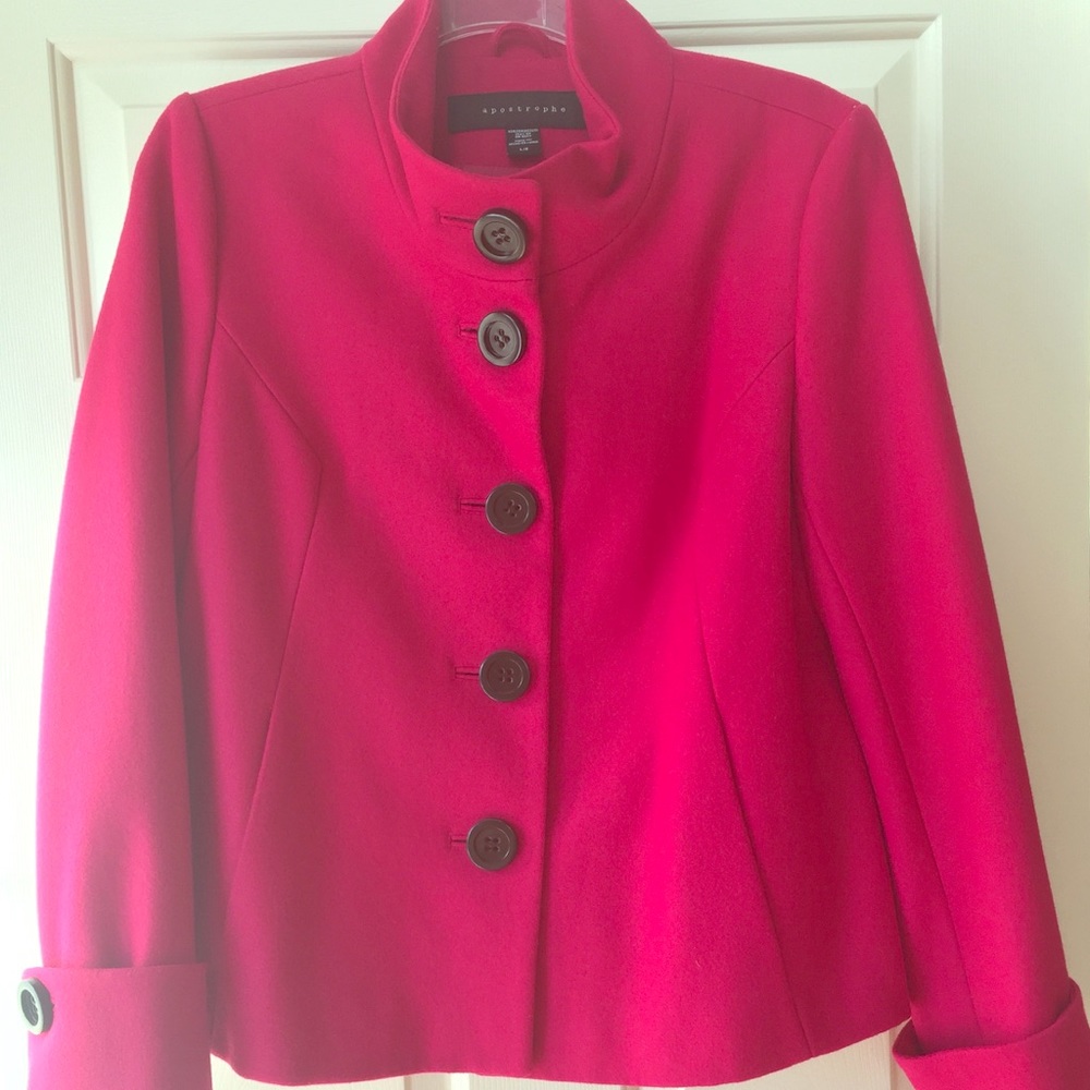 Hot Pink Wool Coat