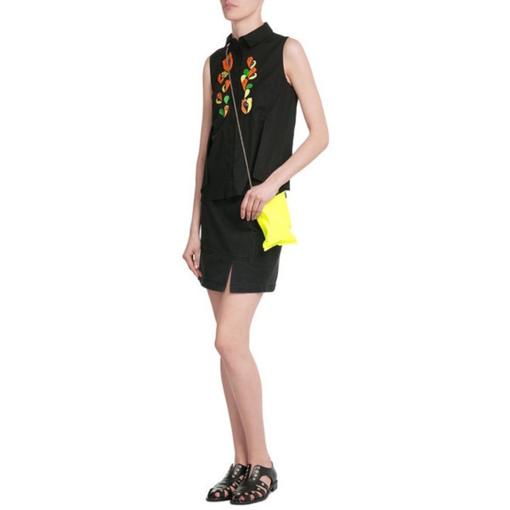 Anya Hindmarch Neon Yellow Crisp Packet Clutch