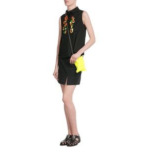 Anya Hindmarch Neon Yellow Crisp Packet Clutch