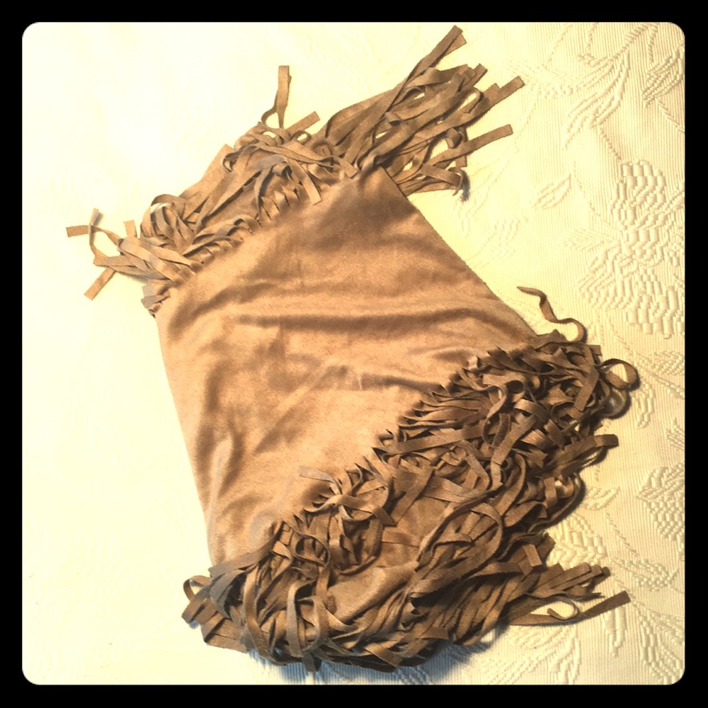 NWT Infinity Scarf faux suede.