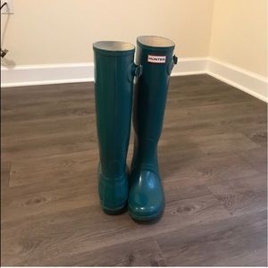 Teal Hunter Rain Boots