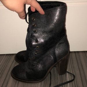 Ugg collection high heel lace up boots