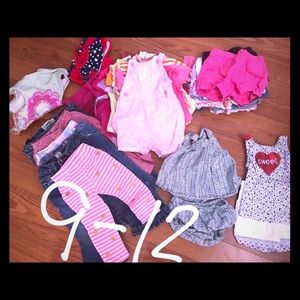 3/6 , 6-9 , 9-12 month baby girl clothes
