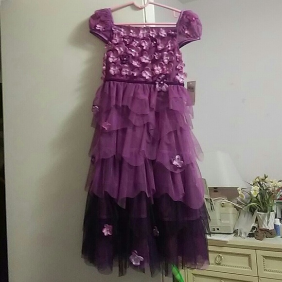 NWT Biscotti Stunning Kids Purple Dress - Size 5 - Picture 3 of 8
