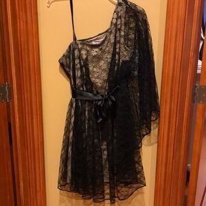 Adrianna Papell Black Lace Dress
