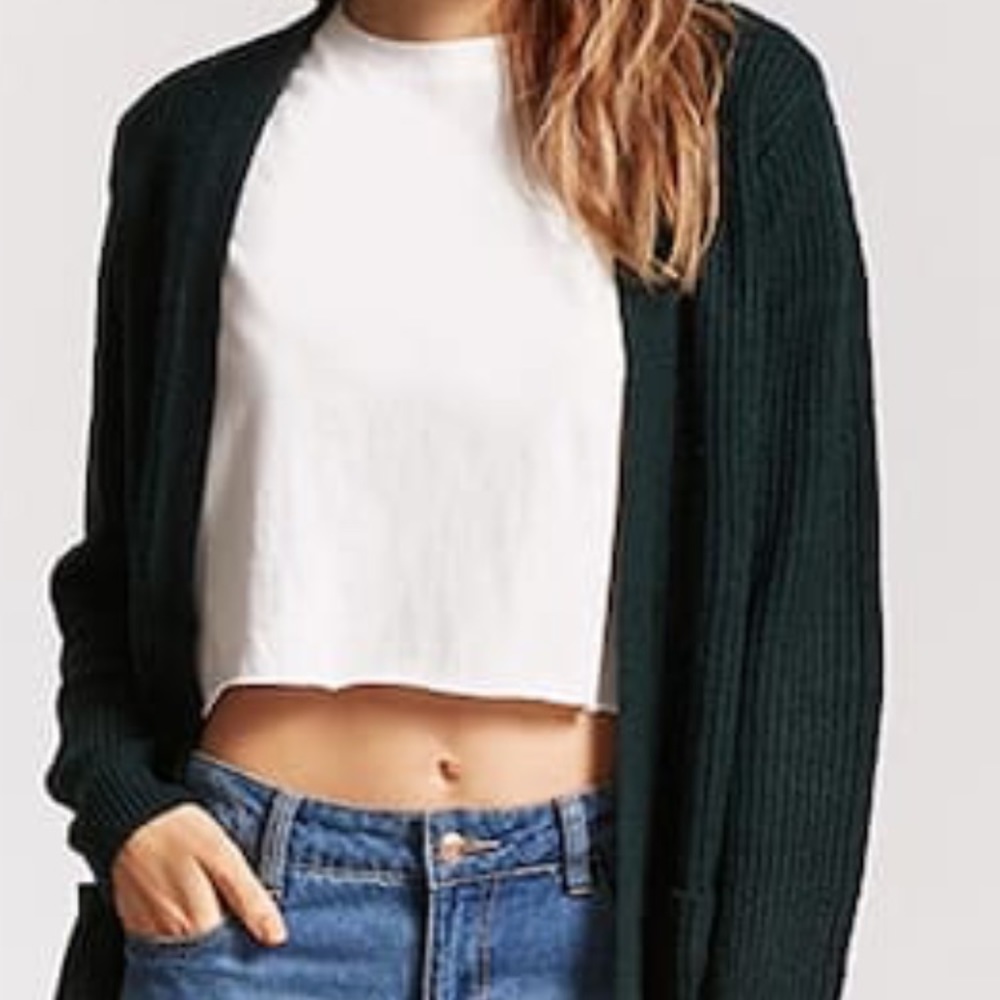 Hunter green cardigan