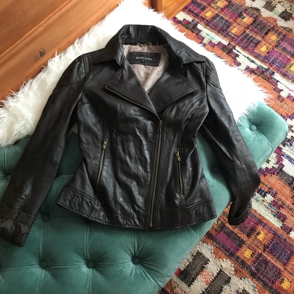 Leather Motto Jacket