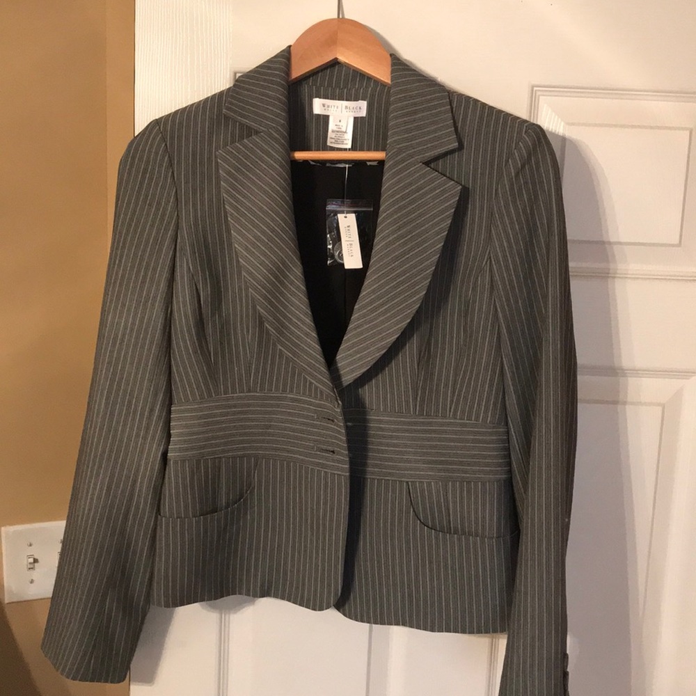 Gray pin stripped blazer