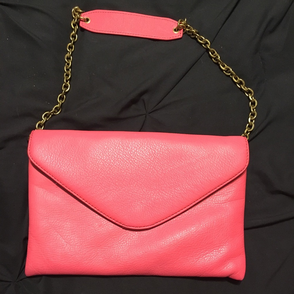 J. Crew PINK invitation clutch