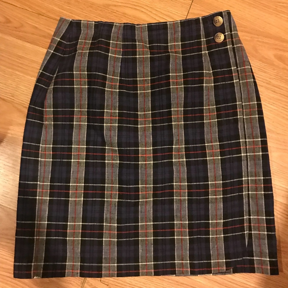 Plaid Wrap Skirt