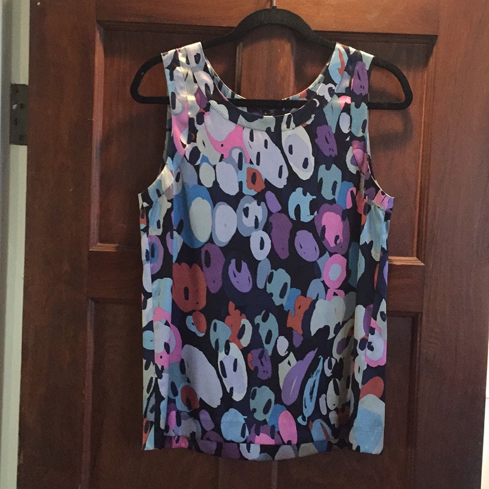 Theory sleeveless print Blouse