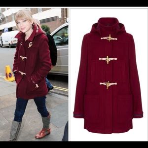 Topshop Bound Seam Toggle Coat *Taylor Swift*