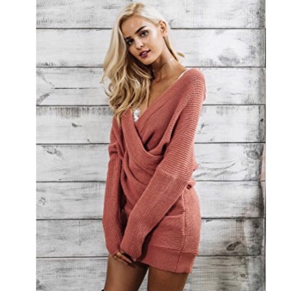 Stile Loft Dresses & Skirts - ‘Xael’ Brick Red Cross Over Dress