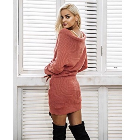 ‘Xael’ Brick Red Cross Over Dress - Picture 2 of 6