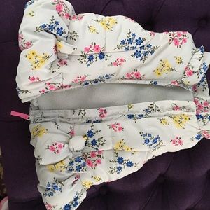 Puffy warm floral vest