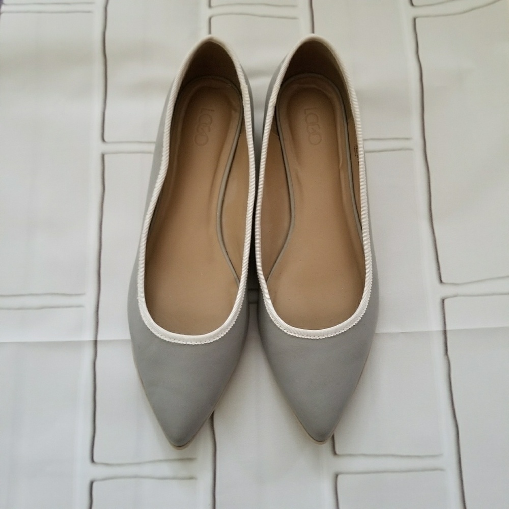 Logo by Lori Goldstein Pointed Toe Ballerina Flats