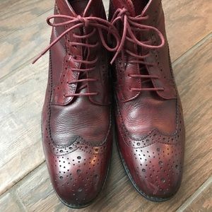 Sale! ASOS Men's Burgundy Leather Boots