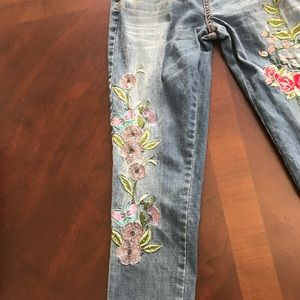 v cristina embroidered jeans