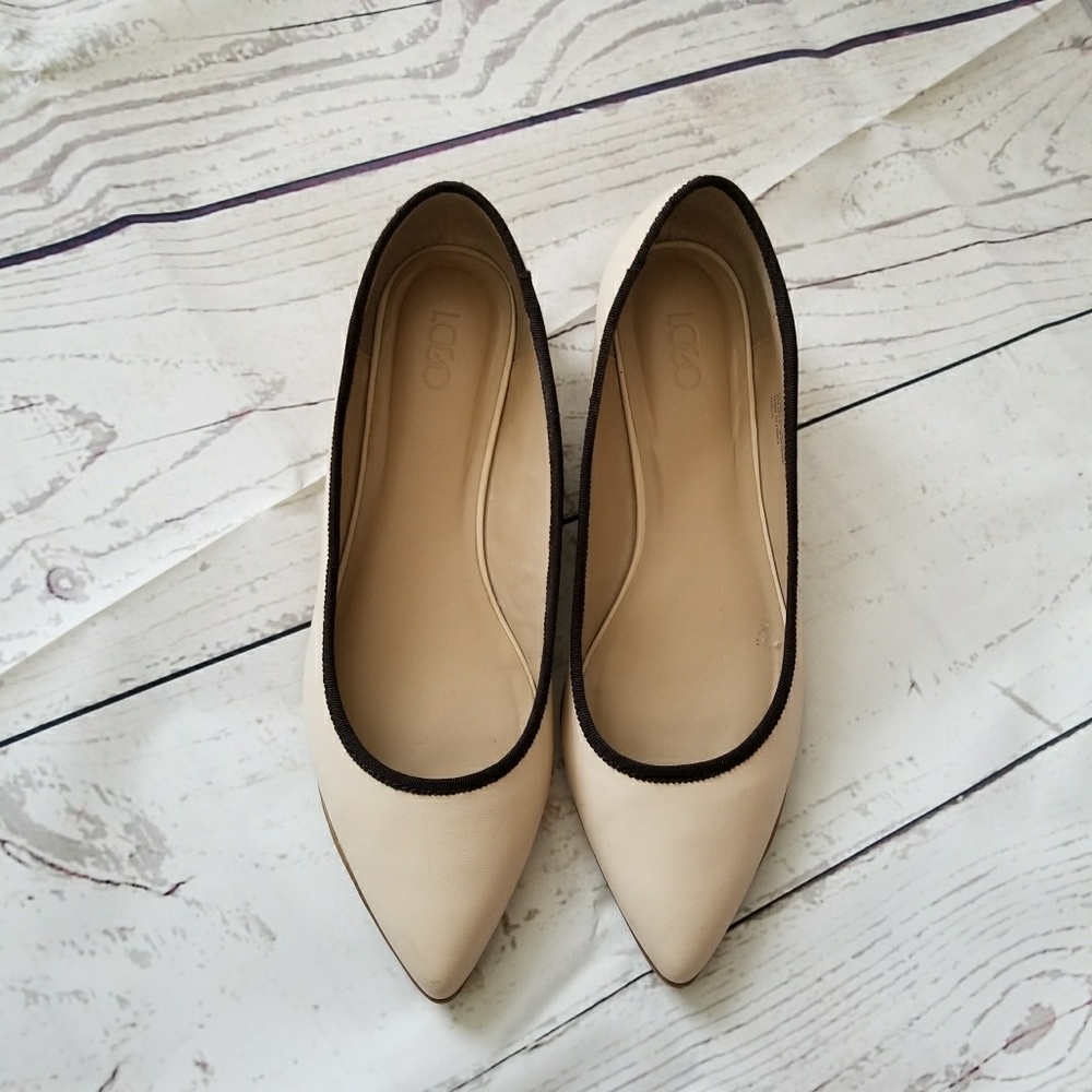 Logo by Lori Goldstein Pointed Toe Ballerina Flats