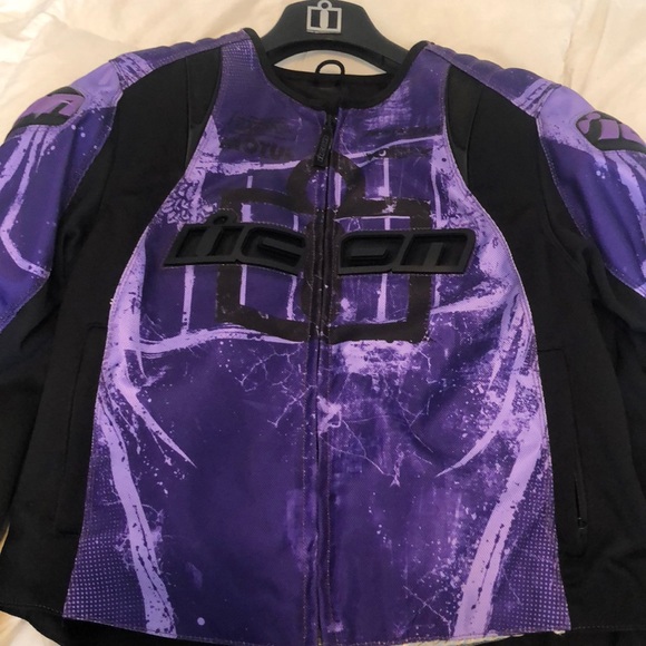 Icon Overlord Motorcycle Jacket Purple 