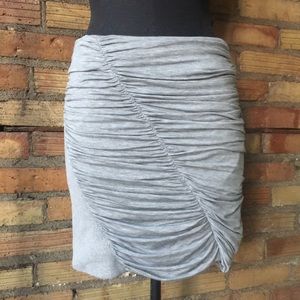 •rag & bone• gray rouched stretch mini skirt